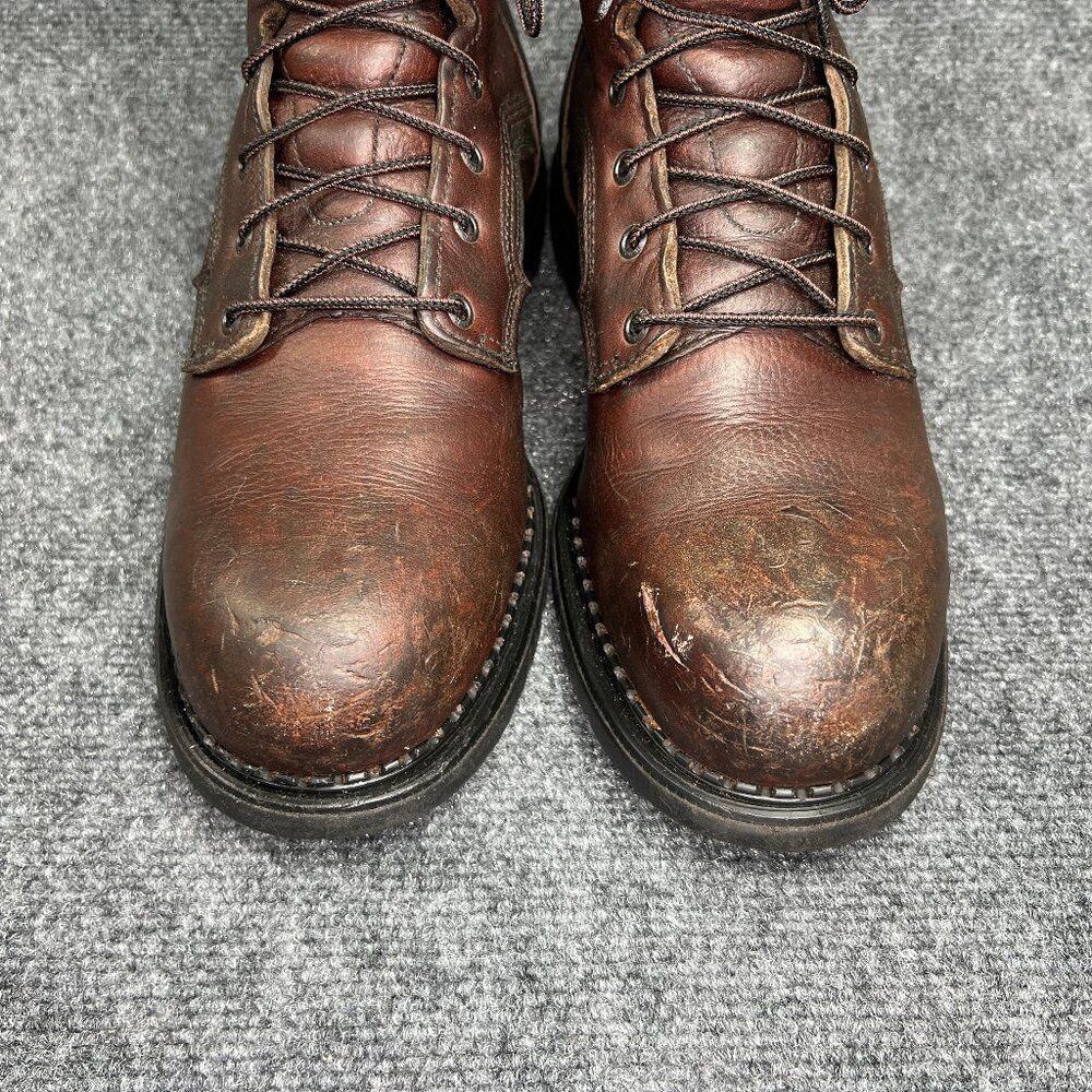 Red Wing DynaForce Boots Men's Size 11.5 Brown Leather Steel Toe Waterproof Work - Picture 4 of 15